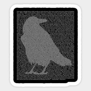 Edgar Allan Poe Poem - The Raven 2 Sticker